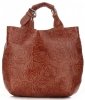 Bőr táska shopper bag Genuine Leather barna K216